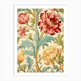 Floral Wallpaper Pattern 10 Art Print