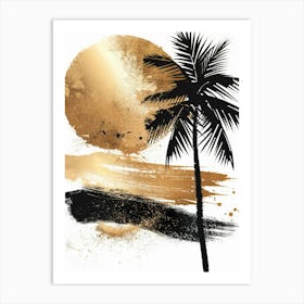 Sunset Palm Tree 1 Art Print