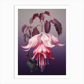 Floral Illustration Fuchsia 4 Art Print