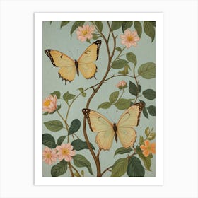 Vintage Butterflies Art Print