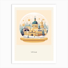 Vilnius Lithuania 2 Snowglobe Poster Art Print