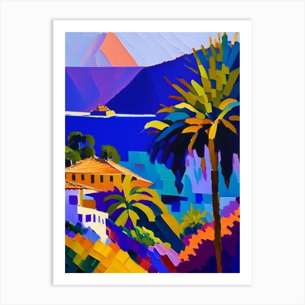 La Palma Canary Islands Spain Colourful Painting Tropical ...