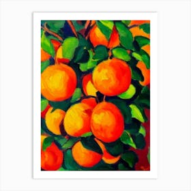 Tangerine 2 Fruit Vibrant Matisse Inspired Painting Fruit Art Print