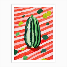 Zucchini Summer Illustration 4 Art Print