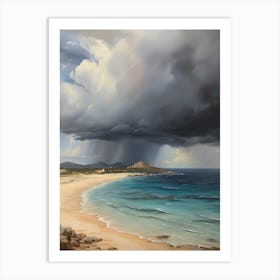 Storm Clouds Over The Beach 1 Art Print