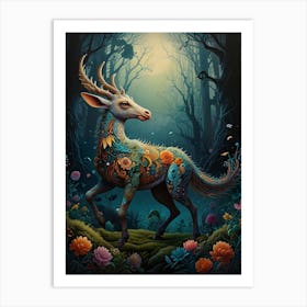 Deer In The Forest 3 Art Print