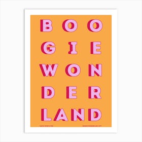 Boogie Wonderland, Boogie Wonderland, Earth, Wind & Fire Disco Colourful, Orange Art Print