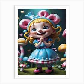 Girl In Wonderland Art Print