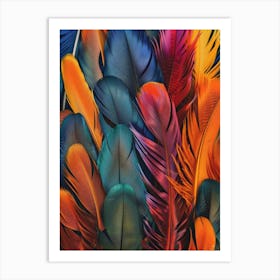 Colorful Feathers 14 Art Print