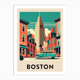 Boston 3 Vintage Travel Poster Art Print