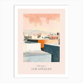 Mornings In Los Angeles Rooftops Morning Skyline 1 Art Print