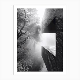 Building In The Fog Art Print