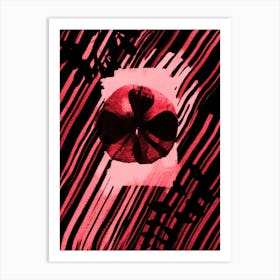 Black Red Poppy Art Print