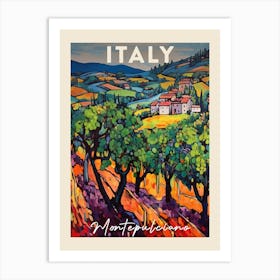 Montepulciano Italy 2 Fauvist Painting Travel Poster Art Print