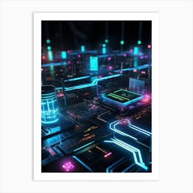 Futuristic Technology 1 Art Print