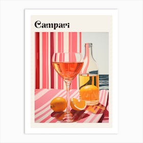 Campari 3 Retro Cocktail Poster Art Print