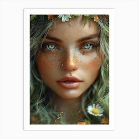 Flower Girl 9 Art Print