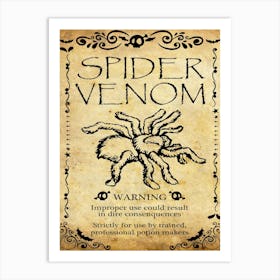 Spider Venom, Halloween Poster Art Print