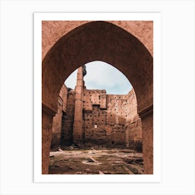 Marrakech palace ruins | Morocco travel photography Art Print