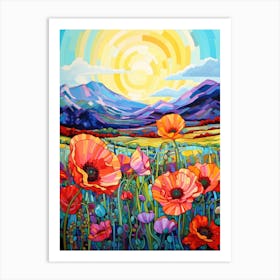 Poppies In The Sun Art Print