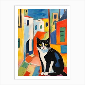 Painting Of A Cat In Izmir Turkey 3 Art Print