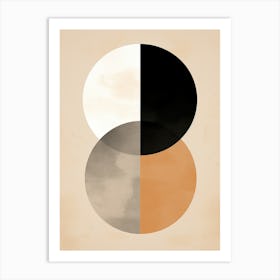 Black And White Bremen Geometric Fusion Art Print