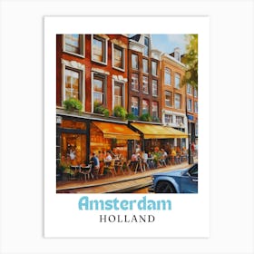 Netherlands Amsterdam, travel poster, wall art print, Amsterdam painting,22 Art Print