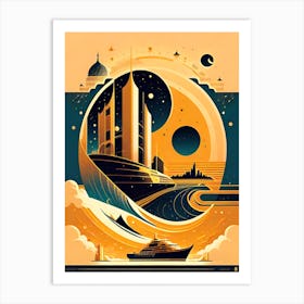 Space City By Person Art Print