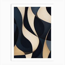 Abstract Wavy Pattern Art Print