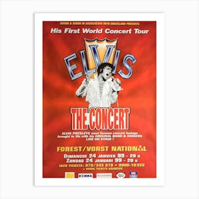 Elvis Presley World Tour Poster Art Print