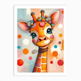 Mathilda Longneck: A Cute Lil Giraffe Artwork For Children Art Print