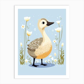 Baby Animal Illustration  Goose 1 Art Print