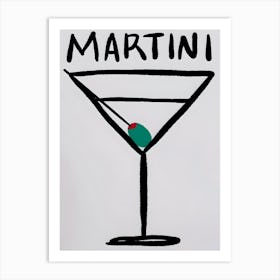 Martini Cocktail Kitchen Art Print