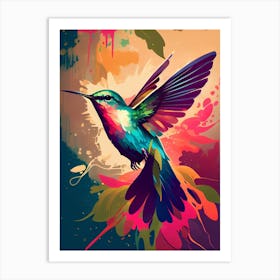 Colorful Hummingbird Art Print