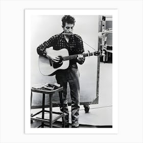 American Folk Singer Bob Dylan In A Recording Studio, Circa 1962 Art Print