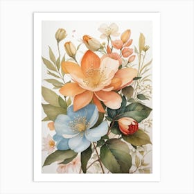 Watercolor Flowers Art Print