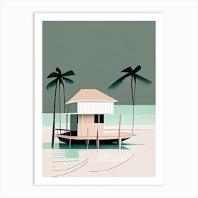 Bocas Del Toro Panama Simplistic Tropical Destination Art Print