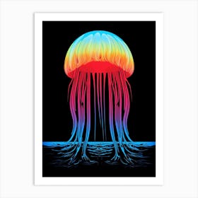 Moon Jellyfish Pop Art 1 Art Print