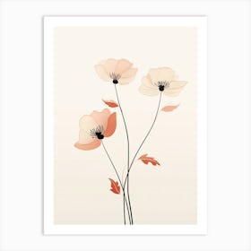 Poppy Petals: Radiant Floral Print Poster Art Print