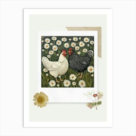 Scrapbook Chickens Fairycore Painting 3 Art Print