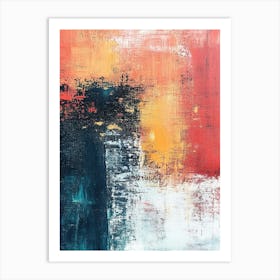 Abstract Textured Acrylic Painting On Canvas Art Print