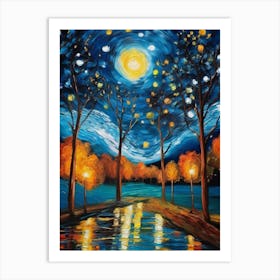 Starry Night By Van Gogh Art Print