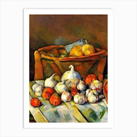 Garlic Cezanne Style vegetable Art Print