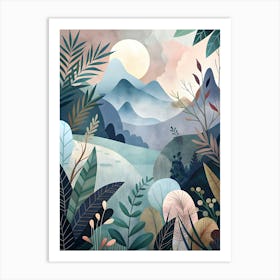 Landscape Watercolor Illustration Art Print