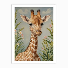 Giraffe Baby Art Print