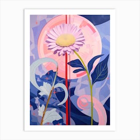 Asters 1 Hilma Af Klint Inspired Pastel Flower Painting Art Print