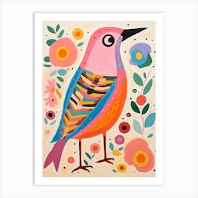 Pink Scandi Lark 3 Art Print