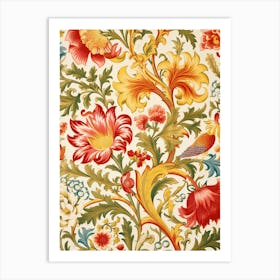 Floral Wallpaper 144 Art Print