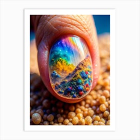 Hidden Galaxy A Single Grain Of Colored Sand Ma Art Print