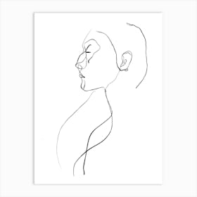 Portrait Sketch Of A Woman Poster